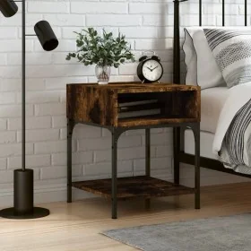 Mesita de noche madera de ingeniería roble ahumado 40x41x50 cm de , Mesitas de noche - Ref: Foro24-825877, Precio: 34,81 €, D...