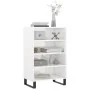 Aparador alto madera de ingeniería blanco brillante 57x35x90 cm de , Aparadores - Ref: Foro24-827238, Precio: 54,86 €, Descue...