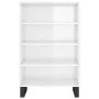 Aparador alto madera de ingeniería blanco brillante 57x35x90 cm de , Aparadores - Ref: Foro24-827238, Precio: 54,86 €, Descue...
