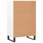 Aparador alto madera de ingeniería blanco brillante 57x35x90 cm de , Aparadores - Ref: Foro24-827238, Precio: 54,86 €, Descue...