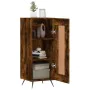 Aparador madera de ingeniería roble ahumado 34,5x34x90 cm by , Sideboards - Ref: Foro24-830417, Price: 60,12 €, Discount: %