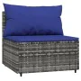 Set de muebles de jardín 3 pzas y cojines ratán sintético gris by , Outdoor sofas - Ref: Foro24-319851, Price: 171,00 €, Disc...