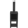 Esschert Design Chimenea exterior con sitio para leña negro FF410 de , Chimeneas - Ref: Foro24-421283, Precio: 153,65 €, Desc...