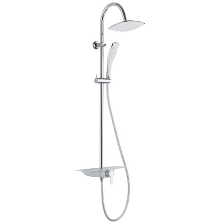 SCHÜTTE Ducha con mezclador monomando y bandeja WATERWAY Cromo-Blanco de , Cabezales de ducha - Ref: Foro24-435032, Precio: 1...