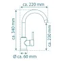 SCHÜTTE Grifo mezclador de fregadero con caño redondo UNICORN cromado de , Grifos - Ref: Foro24-438711, Precio: 76,29 €, Desc...
