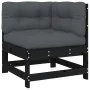Sofá esquinero con cojines madera maciza de pino negro von , Modulare Sofas für den Außenbereich - Ref: Foro24-825545, Preis:...