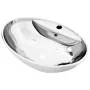Lavabo con rebosadero 58,5x39x21 cm cerámica plateado by , Sinks - Ref: Foro24-143475, Price: 101,22 €, Discount: %