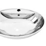 Lavabo con rebosadero 58,5x39x21 cm cerámica plateado by , Sinks - Ref: Foro24-143475, Price: 101,22 €, Discount: %