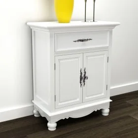 Armario con 2 puertas y 1 cajón madera blanco by , Sideboards - Ref: Foro24-241375, Price: 183,63 €, Discount: %