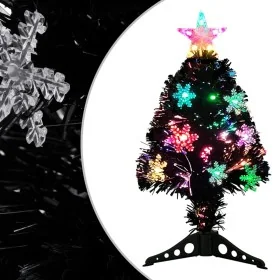 Árbol de Navidad artificial y soporte negro fibra óptica 64 cm de , Arboles de navidad - Ref: Foro24-328460, Precio: 34,98 €,...
