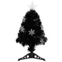 Árbol de Navidad artificial y soporte negro fibra óptica 64 cm de , Arboles de navidad - Ref: Foro24-328460, Precio: 34,98 €,...