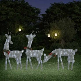 Familia renos de Navidad malla blanco frío plateado 270x7x90 cm by , Christmas lights - Ref: Foro24-342677, Price: 71,73 €, D...