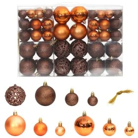 Bolas de Navidad 100 unidades marrón 3 / 4 / 6 cm de , Adornos festivos - Ref: Foro24-356099, Precio: 22,32 €, Descuento: %