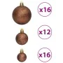 Bolas de Navidad 100 unidades marrón 3 / 4 / 6 cm de , Adornos festivos - Ref: Foro24-356099, Precio: 22,32 €, Descuento: %