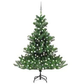 Árbol de Navidad abeto Nordmann con LEDs y bolas verde 210 cm de , Arboles de navidad - Ref: Foro24-3077733, Precio: 263,02 €...