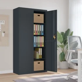 Taquilla de acero gris antracita 90x40x180 cm by , Filing cabinets - Ref: Foro24-339755, Price: 349,92 €, Discount: %
