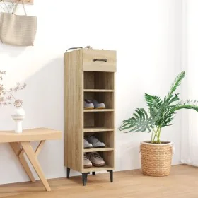 Mueble zapatero madera contrachapada roble Sonoma 30x35x105 cm de , Zapateros y organizadores de calzado - Ref: Foro24-812810...