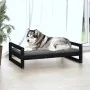 Cama para perros madera maciza de pino negro 105,5x75,5x28 cm de , Camas para perros - Ref: Foro24-821491, Precio: 72,16 €, D...