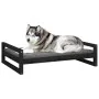 Cama para perros madera maciza de pino negro 105,5x75,5x28 cm de , Camas para perros - Ref: Foro24-821491, Precio: 72,16 €, D...