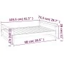 Cama para perros madera maciza de pino negro 105,5x75,5x28 cm de , Camas para perros - Ref: Foro24-821491, Precio: 72,16 €, D...