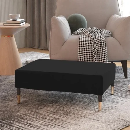 Reposapiés de terciopelo negro 78x56x32 cm de , Otomanas - Ref: Foro24-337704, Precio: 87,93 €, Descuento: %