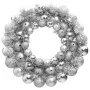 Corona de Navidad poliestireno plateada 45 cm de , Adornos festivos - Ref: Foro24-356122, Precio: 37,82 €, Descuento: %