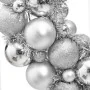 Corona de Navidad poliestireno plateada 45 cm de , Adornos festivos - Ref: Foro24-356122, Precio: 37,82 €, Descuento: %
