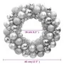 Corona de Navidad poliestireno plateada 45 cm de , Adornos festivos - Ref: Foro24-356122, Precio: 37,82 €, Descuento: %