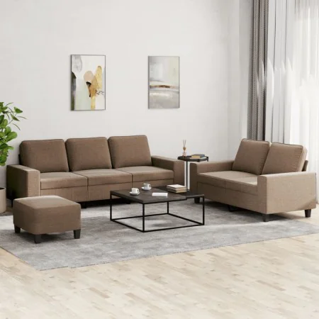 Juego de sofás 3 piezas tela marrón by , Sofas - Ref: Foro24-3201909, Price: 579,18 €, Discount: %
