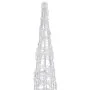 Pirámide decorativa cono acrílico luces LED blanco cálido 120cm de , Luces de Navidad - Ref: Foro24-329805, Precio: 80,57 €, ...