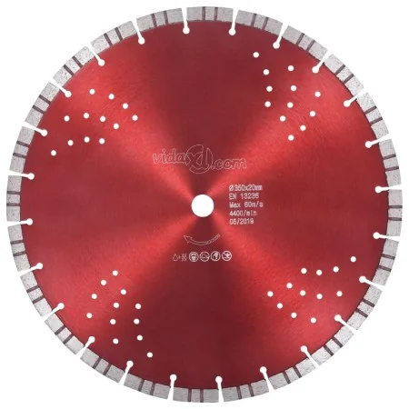 Disco de corte de diamante con turbo y agujeros acero 350 mm by , Saw blades - Ref: Foro24-143234, Price: 58,69 €, Discount: %