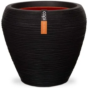 Capi Jarrón Nature Rib cónico negro 42x38 cm KBLR362 de , Maceteros y jardineras - Ref: Foro24-424214, Precio: 78,36 €, Descu...