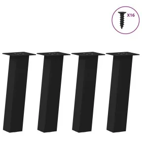 Patas para mesa de centro 4 uds acero negro 30 cm by , Table legs - Ref: Foro24-4012496, Price: 63,20 €, Discount: %