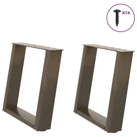 Patas para mesa de centro en forma de U 2 uds antracita acero by , Table legs - Ref: Foro24-4012767, Price: 65,40 €, Discount: %