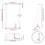 Patas para mesa comedor forma U 2uds antracita 60x(72-73) cm de , Patas para mesas - Ref: Foro24-4012790, Precio: 86,47 €, De...