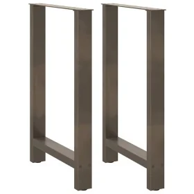 Patas para mesa de centro de acero natural 2 uds 60x(90-91) cm de , Patas para mesas - Ref: Foro24-4013335, Precio: 95,09 €, ...