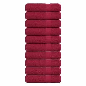 Toallas de invitados 10uds 100% algodón burdeos 70x140cm 360gsm de , Toallas - Ref: Foro24-136739, Precio: 79,27 €, Descuento: %
