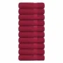 Toallas de invitados 10uds 100% algodón burdeos 70x140cm 360gsm de , Toallas - Ref: Foro24-136739, Precio: 79,27 €, Descuento: %