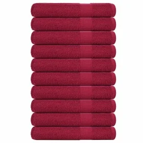 Toallas de sauna 10 uds 100% algodón burdeos 80x200 cm 360 gsm de , Toallas - Ref: Foro24-136745, Precio: 105,29 €, Descuento: %