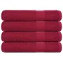 Toallas 4 uds 100% algodón burdeos 100x200 cm 600 gsm de , Toallas - Ref: Foro24-136747, Precio: 59,12 €, Descuento: %
