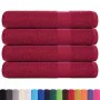 Toallas 4 uds 100% algodón burdeos 100x200 cm 600 gsm de , Toallas - Ref: Foro24-136747, Precio: 59,12 €, Descuento: %
