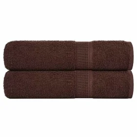 Toallas de baño 2 uds marrón 100x150 cm 360 gsm 100% algodón de , Toallas - Ref: Foro24-136764, Precio: 27,43 €, Descuento: %