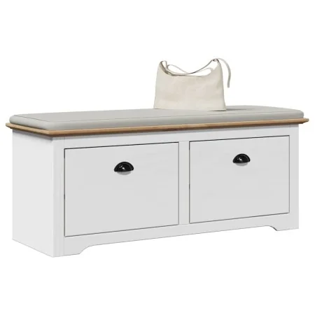 Banco de recibidor BODO blanco y marrón 114x40x45 cm by , Benches for halls and storage - Ref: Foro24-4016870, Price: 142,60 ...