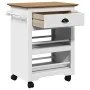 Carrito de cocina BODO blanco y marrón 67,5x45x80 cm by , Kitchen and dining carts - Ref: Foro24-4016879, Price: 108,75 €, Di...