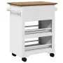 Carrito de cocina BODO blanco y marrón 67,5x45x80 cm by , Kitchen and dining carts - Ref: Foro24-4016879, Price: 108,75 €, Di...