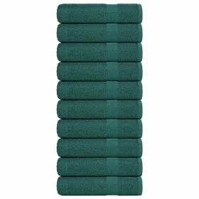 Toallas de baño 10 uds verde 100x150 cm 360 gsm 100% algodón de , Toallas - Ref: Foro24-136862, Precio: 100,36 €, Descuento: %