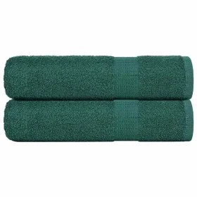 Toallas de ducha 2 uds 100% algodón verde 70x140 cm 360 gsm de , Toallas - Ref: Foro24-136857, Precio: 26,91 €, Descuento: %