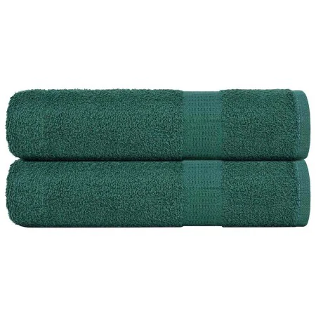 Toallas de ducha 2 uds 100% algodón verde 70x140 cm 360 gsm de , Toallas - Ref: Foro24-136857, Precio: 26,91 €, Descuento: %