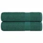 Toallas de ducha 2 uds 100% algodón verde 70x140 cm 360 gsm de , Toallas - Ref: Foro24-136857, Precio: 26,91 €, Descuento: %