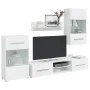 Muebles para TV 5 piezas con iluminación LED blanco mate de , Muebles TV - Ref: Foro24-3324229, Precio: 478,28 €, Descuento: %
